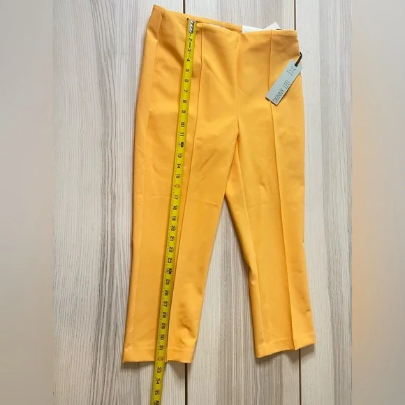 Rachel Zoe hi rise slim leg Vibrant Yellow Pants women size 8.